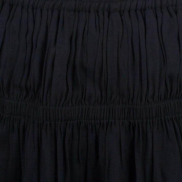Pre Owned Isabel Marant Black Gathered Skirt S