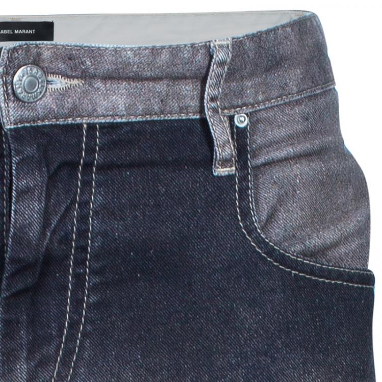 Pre Owned Isabel Marant Printed Denim Jeans L