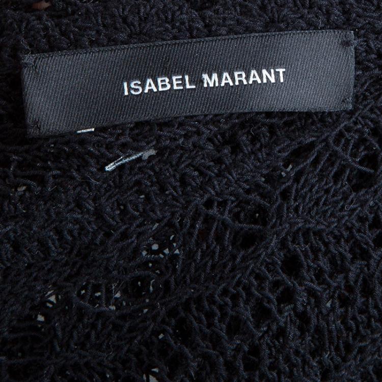 Pre Owned Isabel Marant Black Lace Long Top S