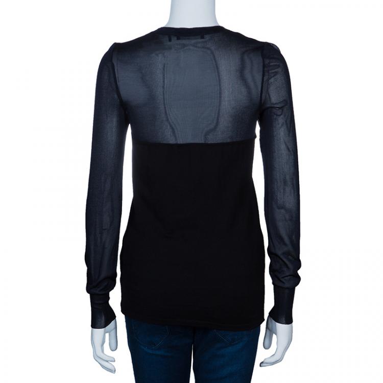 Pre Owned Isabel Marant Black Sheer Top M