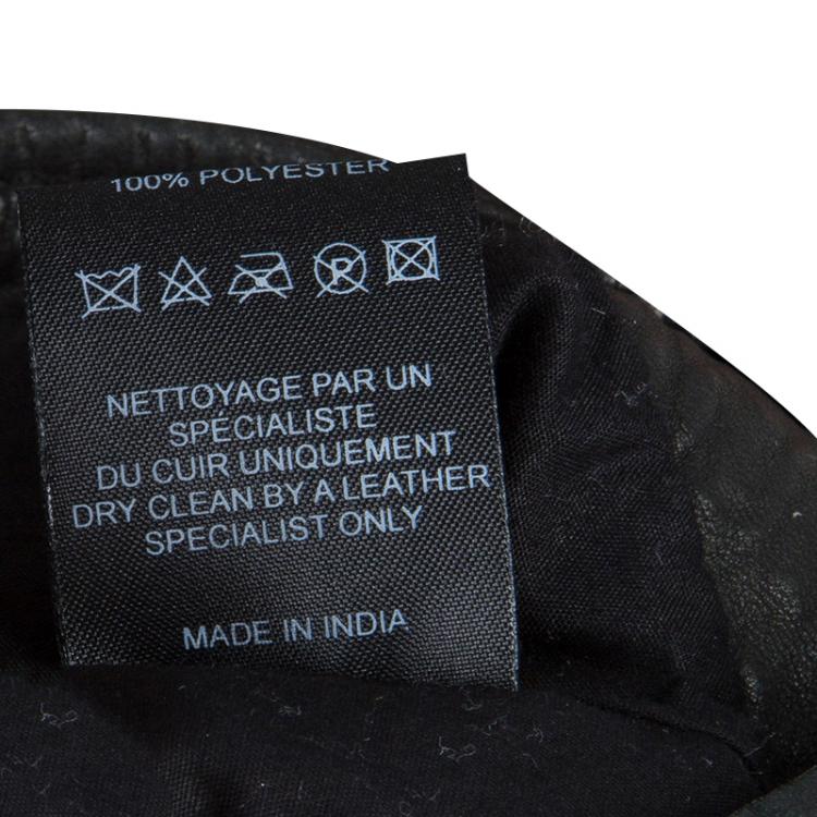 Pre Owned Isabel Marant Etoile Black Quilting Detail Leather Jacket S