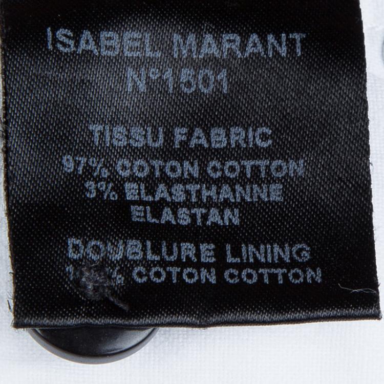 مملوكة مسبقًا Isabel Marant Etoile White Denim Skinny Jeans M