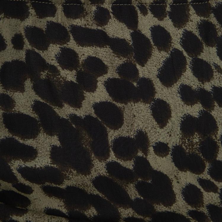Pre Owned Isabel Marant Etoile Leopard Printed Skirt M