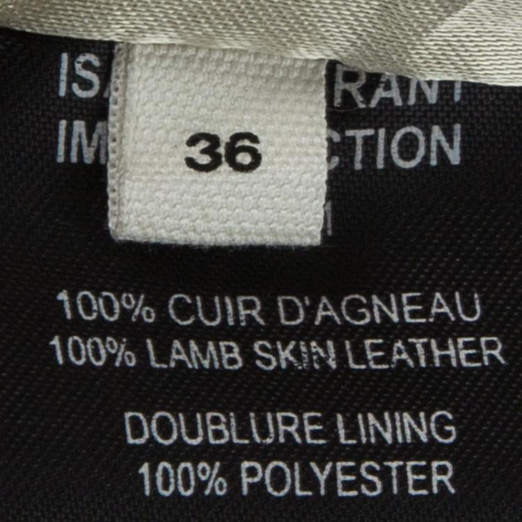 Pre Owned Isabel Marant Etoile Black Lamb Leather Sleeveless Jacket S