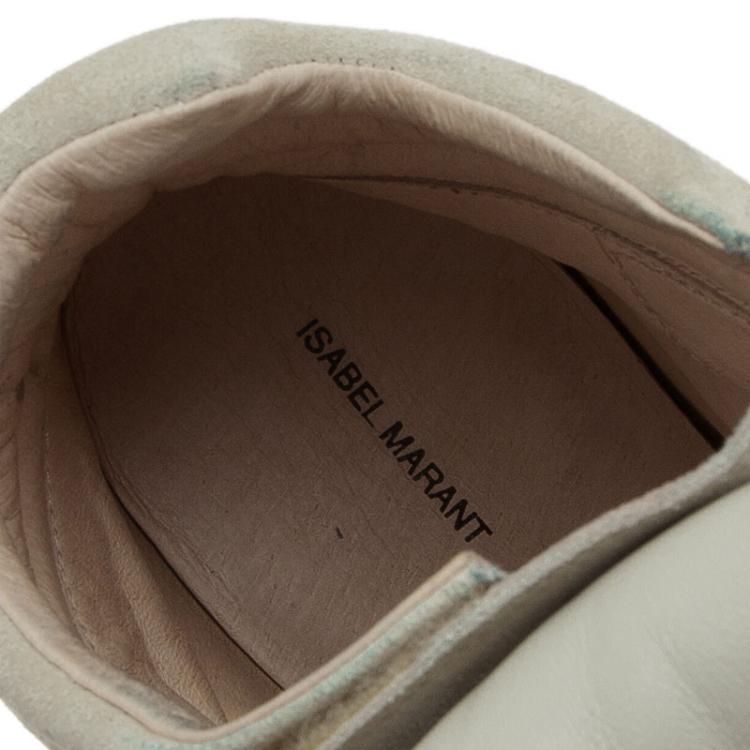 Pre Owned Isabel Marant Beige Bekett Wedge Sneakers Size 39