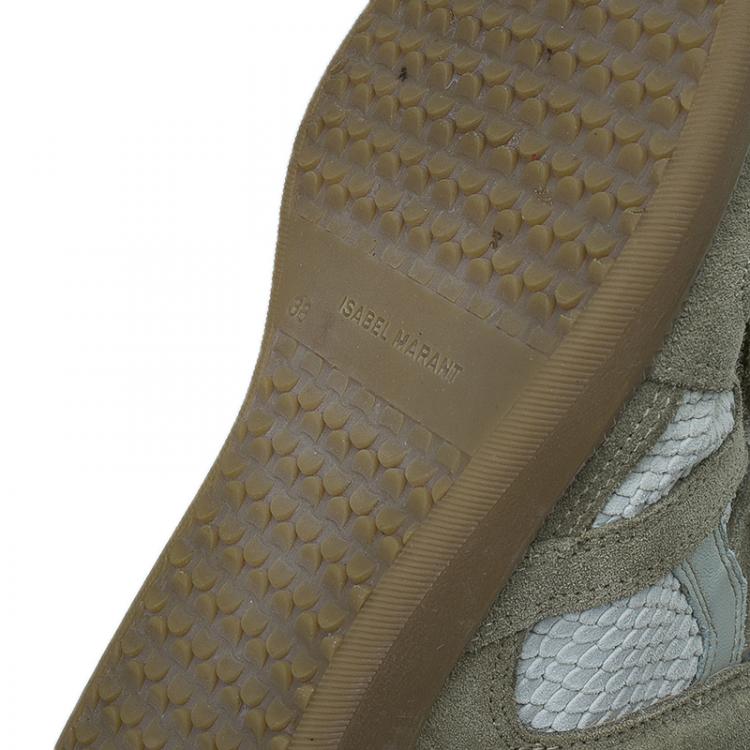 Pre Owned Isabel Marant Beige Bekett Wedge Sneakers Size 38