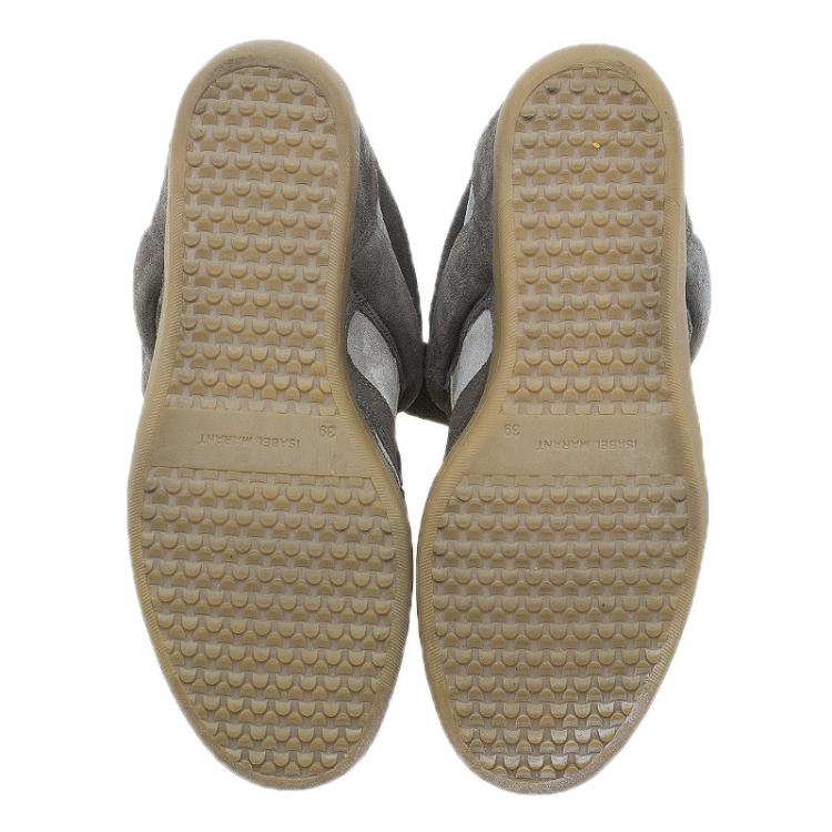 Pre Owned Isabel Marant Beige Bekett Wedge Sneakers Size 39
