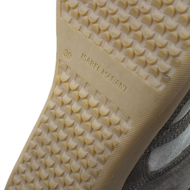 Pre Owned Isabel Marant Beige Bekett Wedge Sneakers Size 39