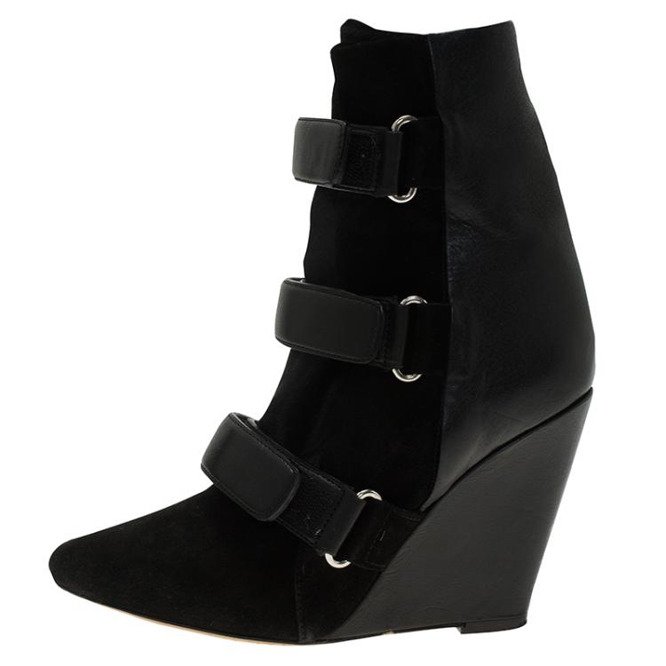 Isabel marant wedge boots best sale