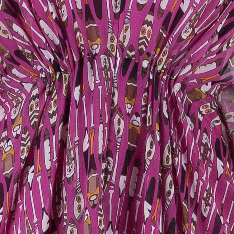 Pre Owned Issa Pink Printed Kaftan Dress S