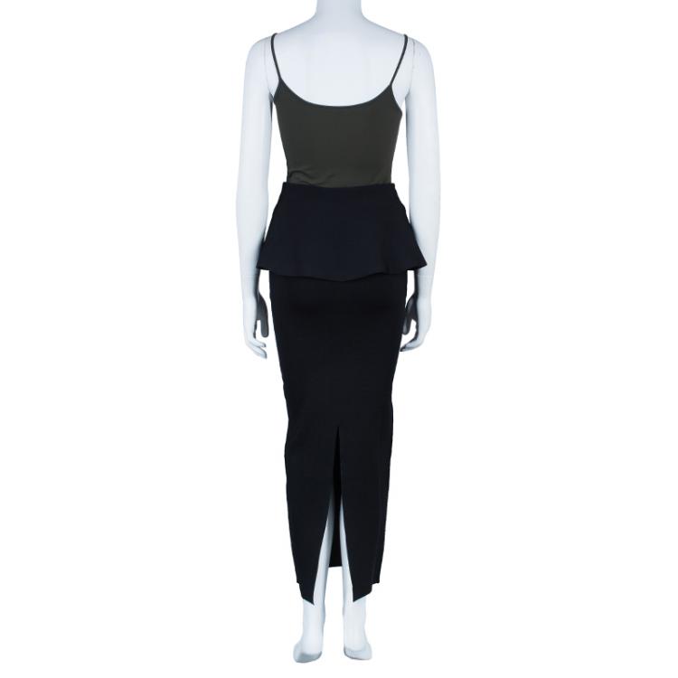 Pre Owned Issa Edith Peplum Maxi Skirt XS