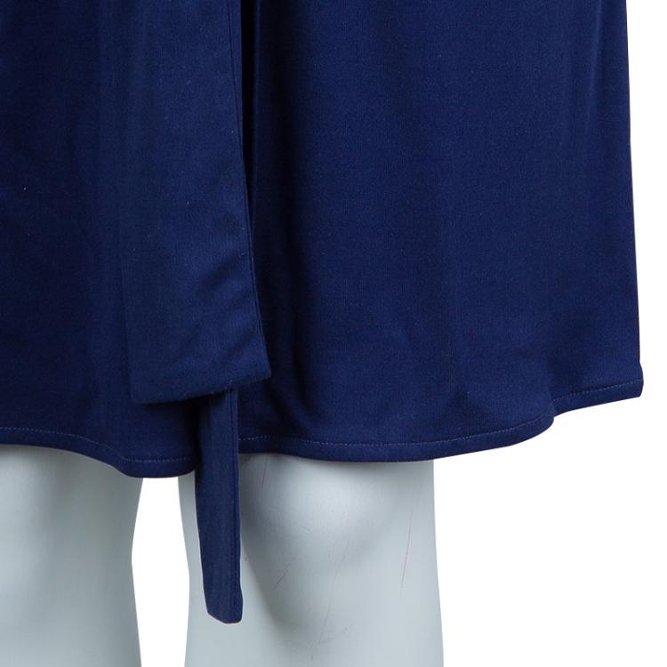 Pre Owned Issa Royal Blue Silk Long Sleeve Dress L