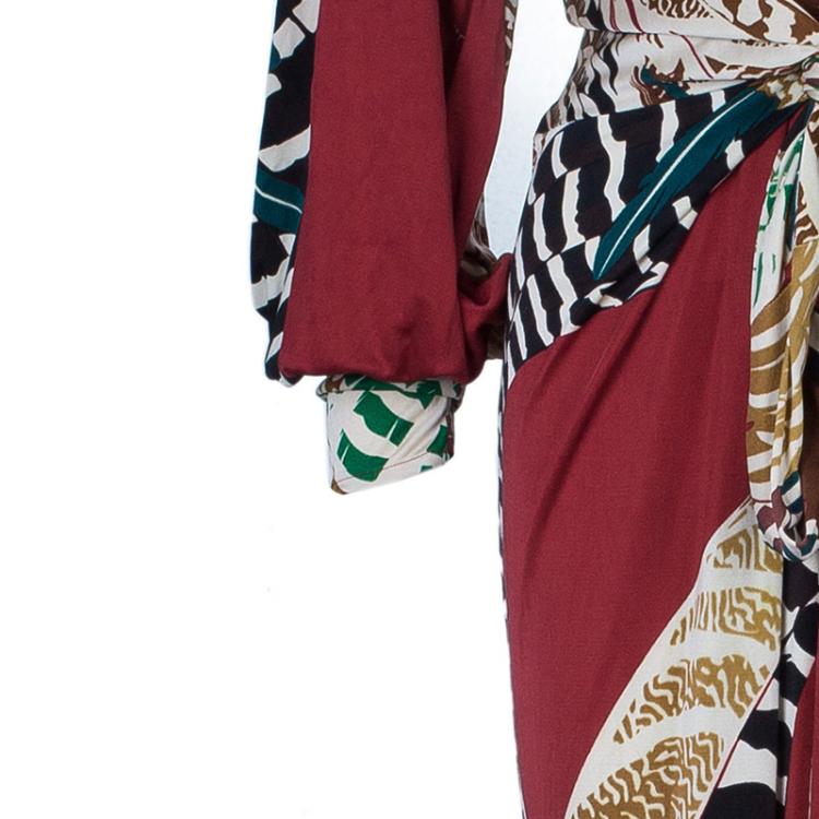 Pre Owned Issa Multicolor Tie-front Maxi Dress