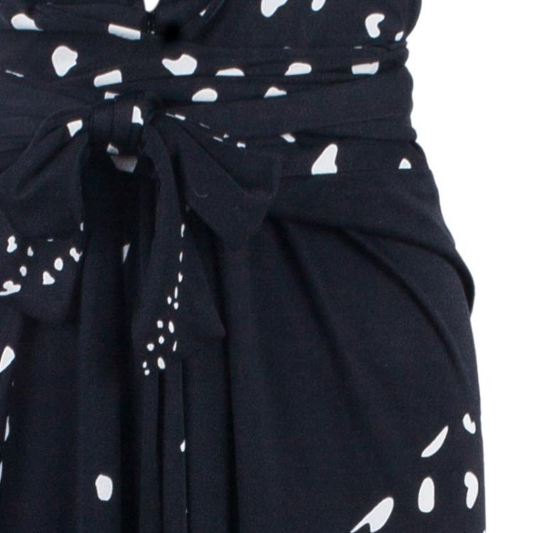 Pre Owned Issa London Monochrome Halterneck Maxi Dress M