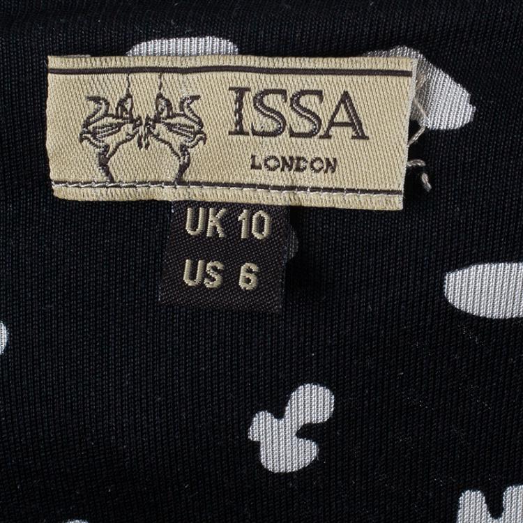 Pre Owned Issa London Monochrome Halterneck Maxi Dress M