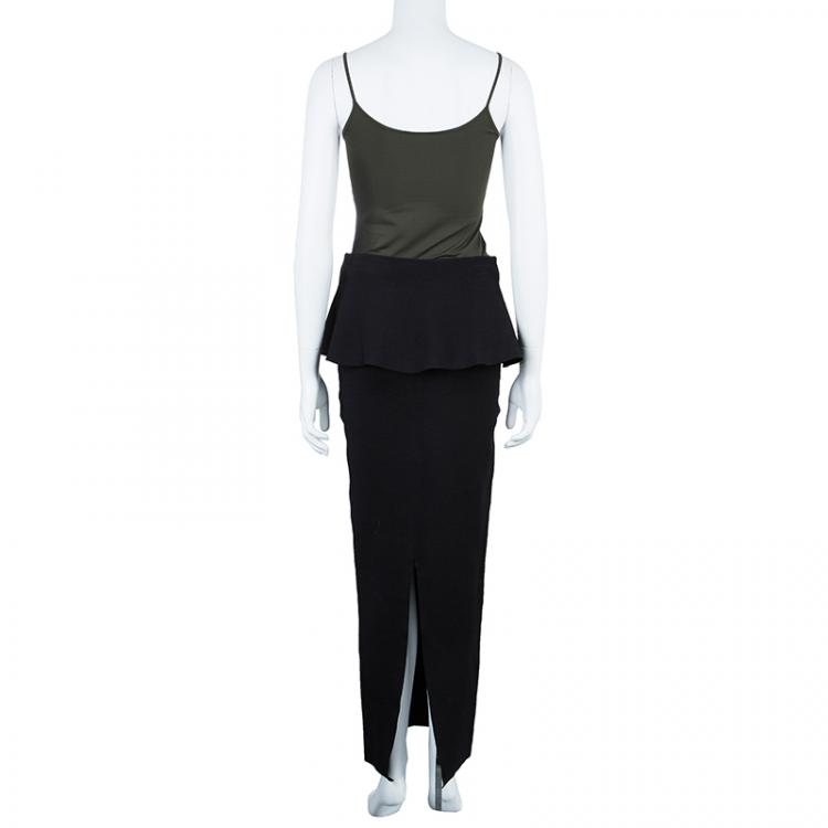 Pre Owned Issa Edith Peplum Maxi Skirt S