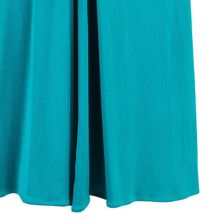Pre Owned Issa Sea Blue Front Knot Detail Dress M