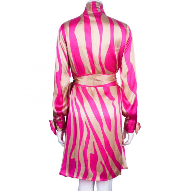 Pre Owned Issa London Silk Neck Tie Dress L