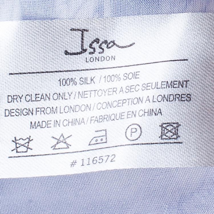 Pre Owned Issa London Printed Silk Kimono Mini Dress L