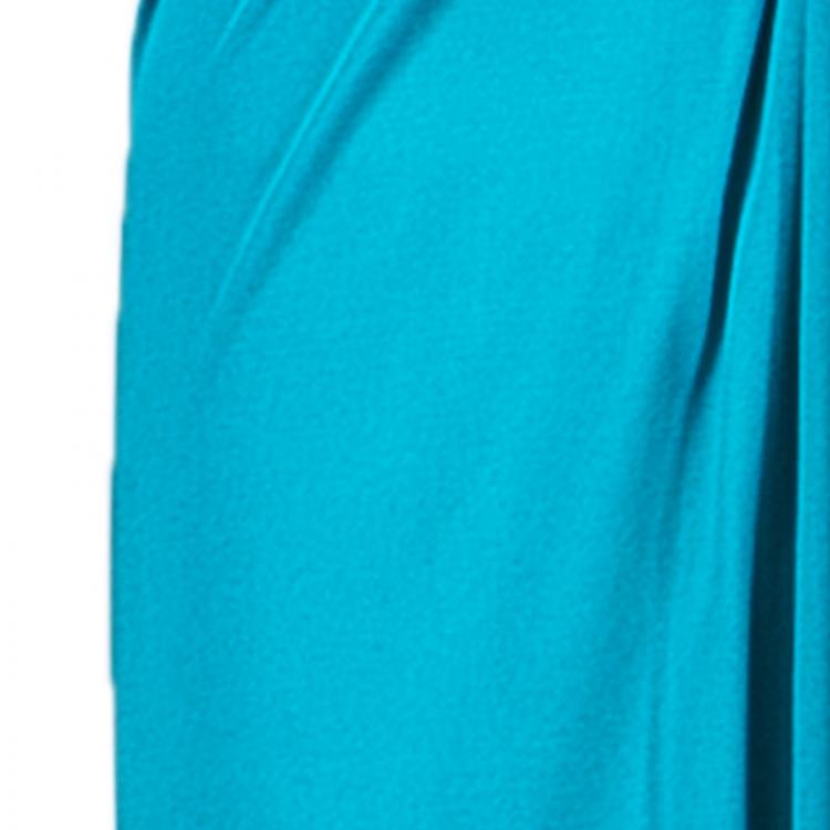 Pre Owned Issa London Teal Halter Back Maxi Dress S