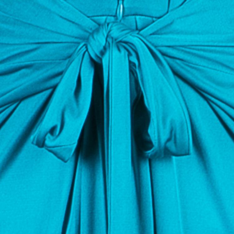 Pre Owned Issa London Teal Halter Back Maxi Dress S