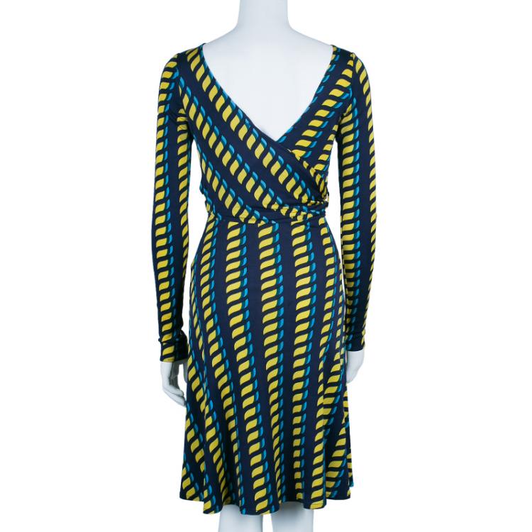Pre Owned Issa London Multicolor Long sleeve Tie-Front Dress S
