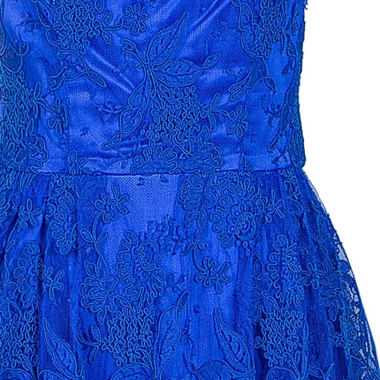 Pre Owned Issa London Blue Lace Dress S