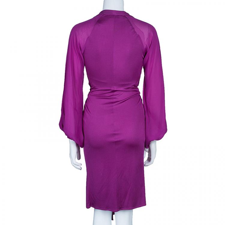 Pre Owned Issa Purple Silk Dress S
