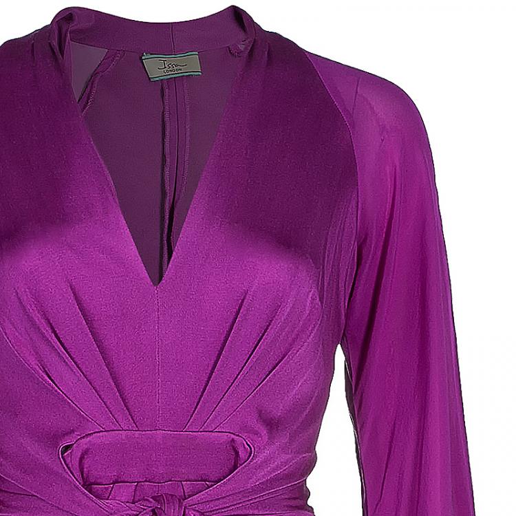 Pre Owned Issa Purple Silk Dress S