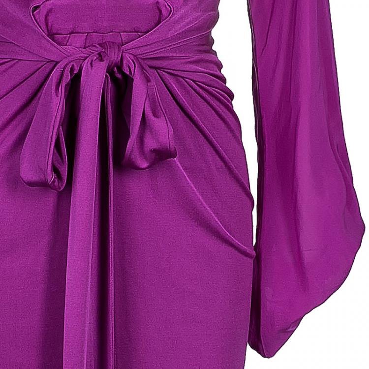 Pre Owned Issa Purple Silk Dress S