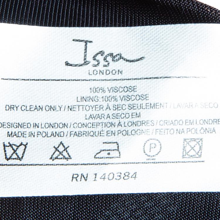 Pre Owned Issa London Black Backless Gown M