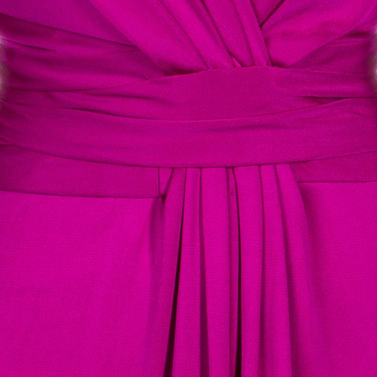 Pre Owned Issa London Pink Draped Dress M