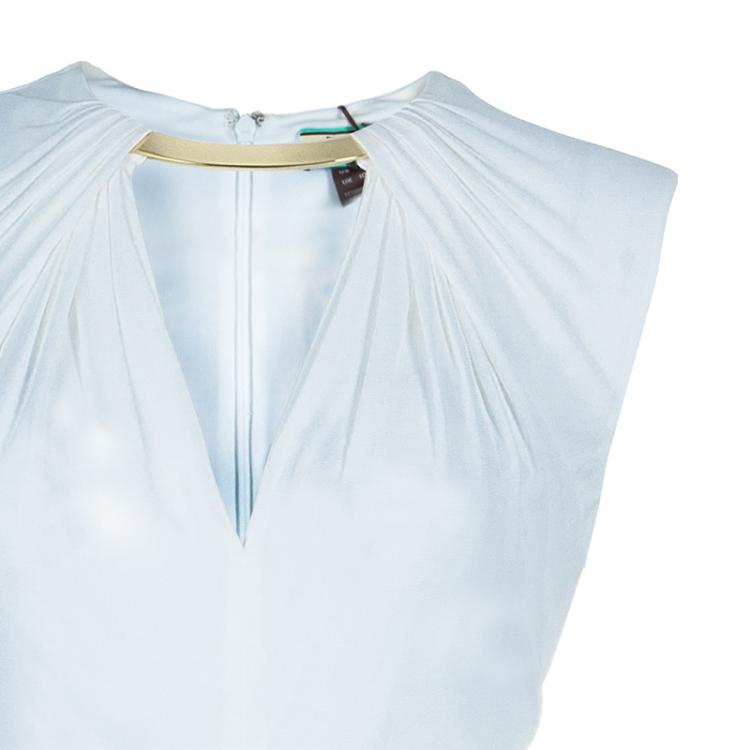 Pre Owned Issa White Metal Detail Maxi Dress M