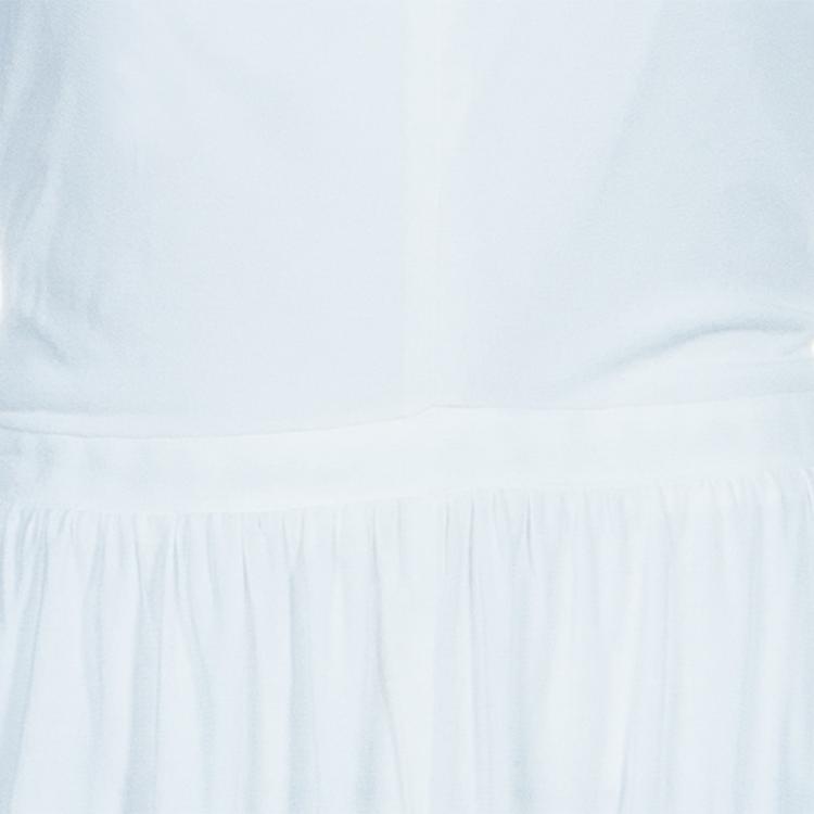 Pre Owned Issa White Metal Detail Maxi Dress M