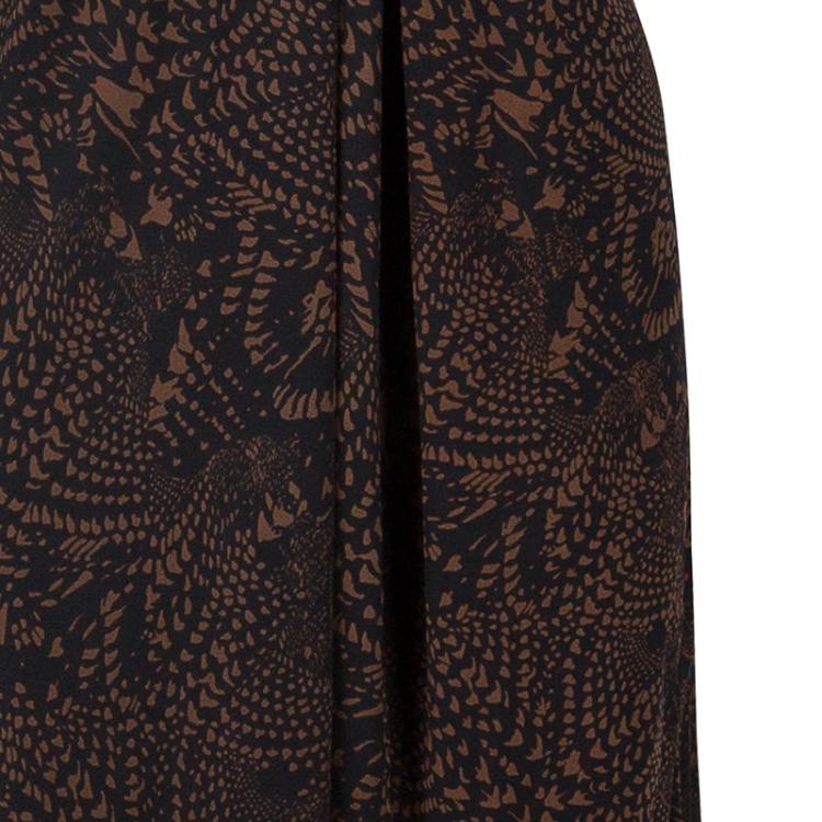 Pre Owned Issa London Brown Long Printed Maxi Dress S