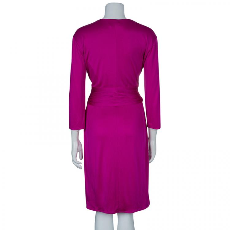 Pre Owned Issa London Pink Long Sleeve Dress L