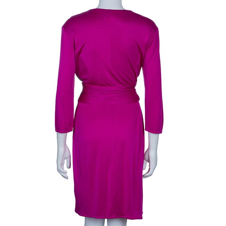 Pre Owned Issa London Pink Draped Dress M