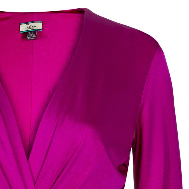 Pre Owned Issa London Pink Draped Dress M