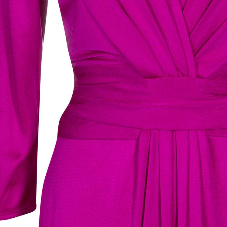 Pre Owned Issa London Pink Draped Dress M