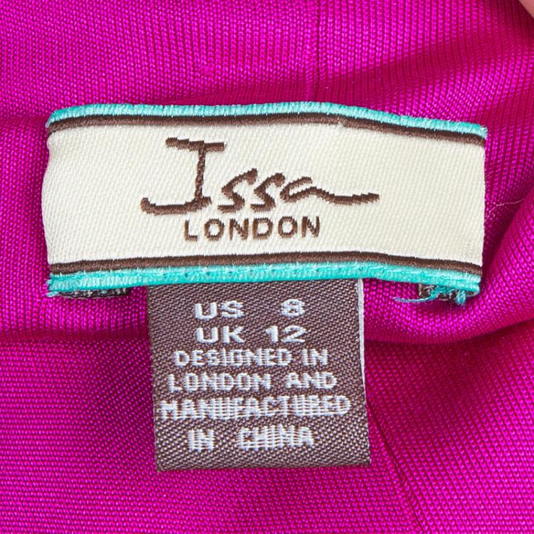Pre Owned Issa London Pink Draped Dress M