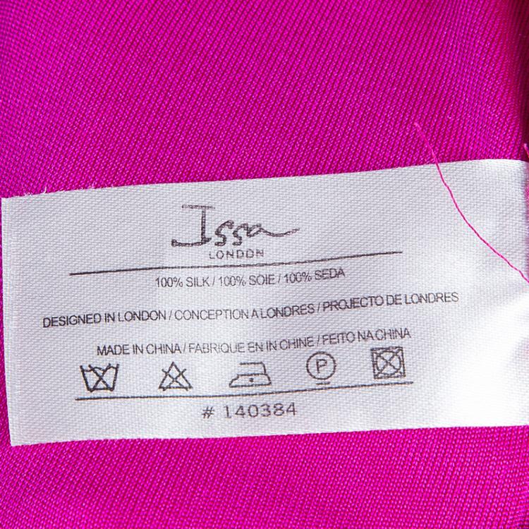 Pre Owned Issa London Pink Draped Dress M