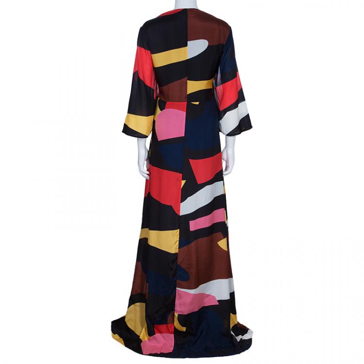 مملوكة مسبقًا Issa Multicolor Printed Kaftan L