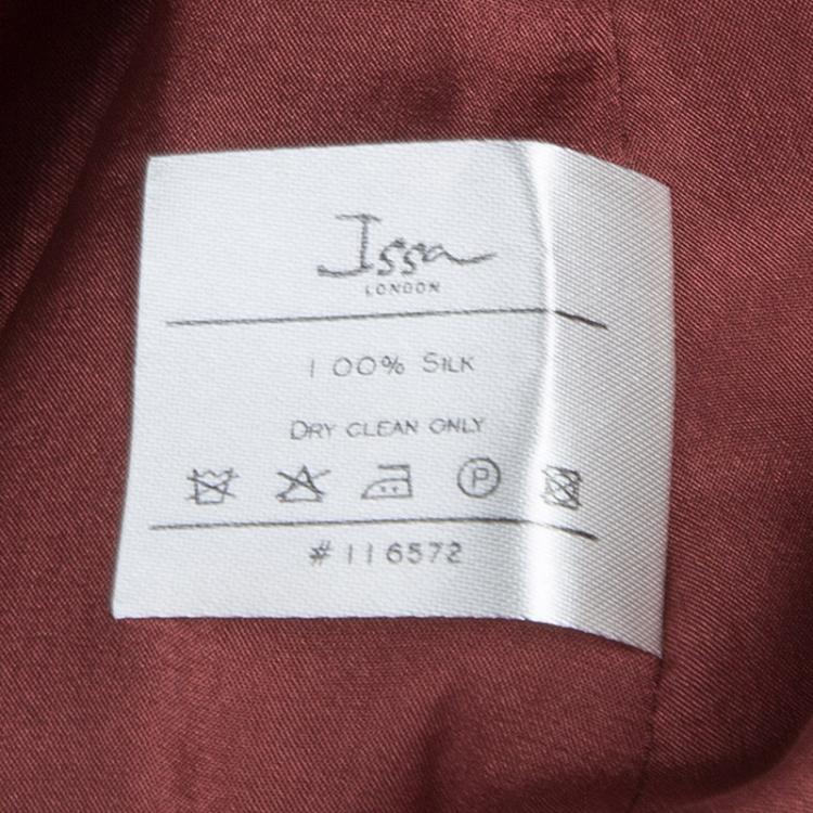 Pre Owned Issa Brown Dotted Maxi Dress M
