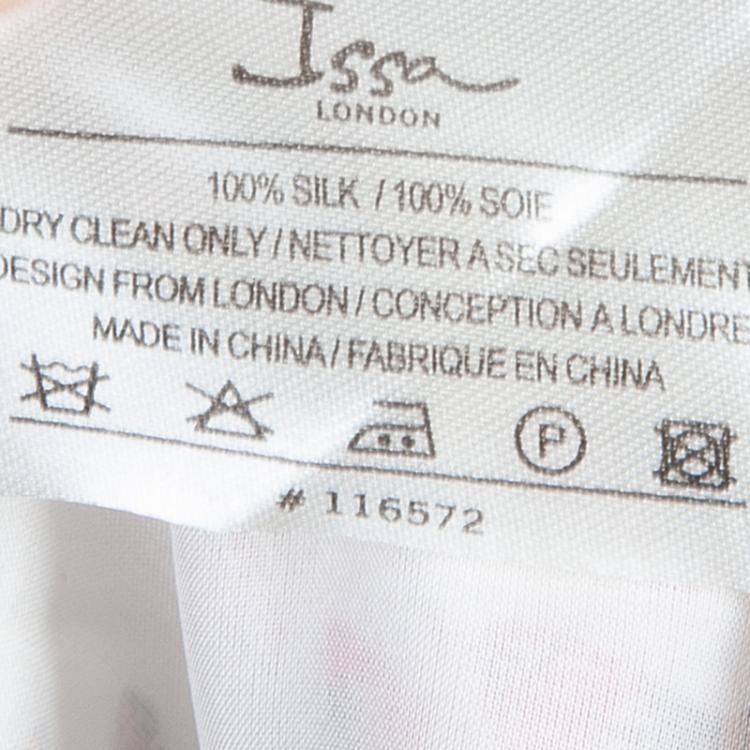 Pre Owned Issa White Printed Kaftan L
