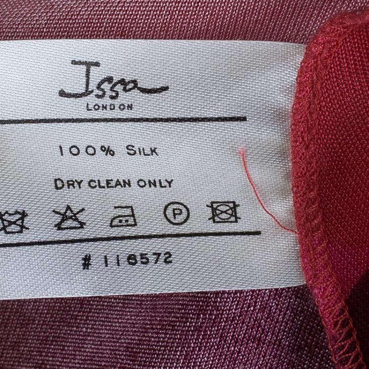 Pre Owned Issa Pink Abstract Print Jersey Maxi Dress M