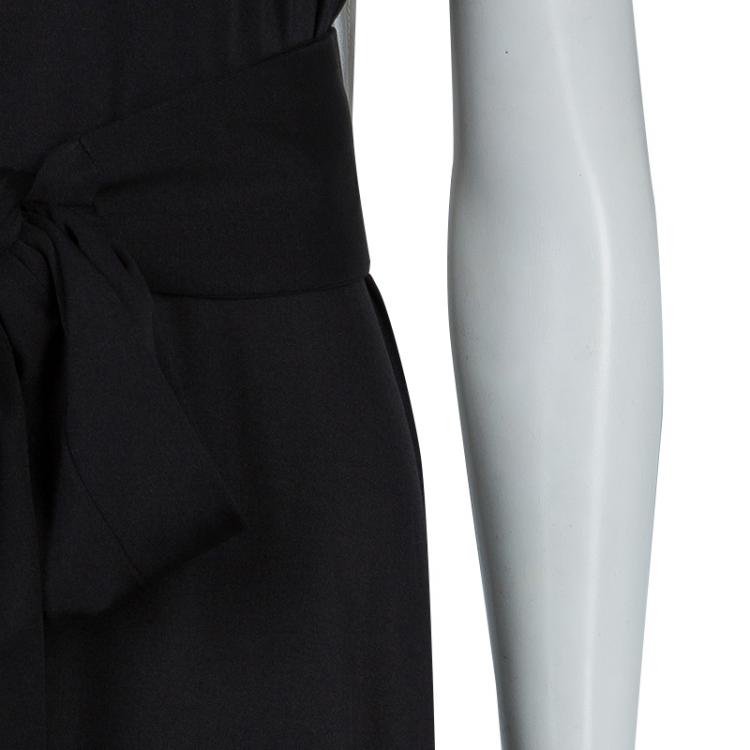 Pre Owned Issa London Monochrome Belted Sleevless Maxi Dress M