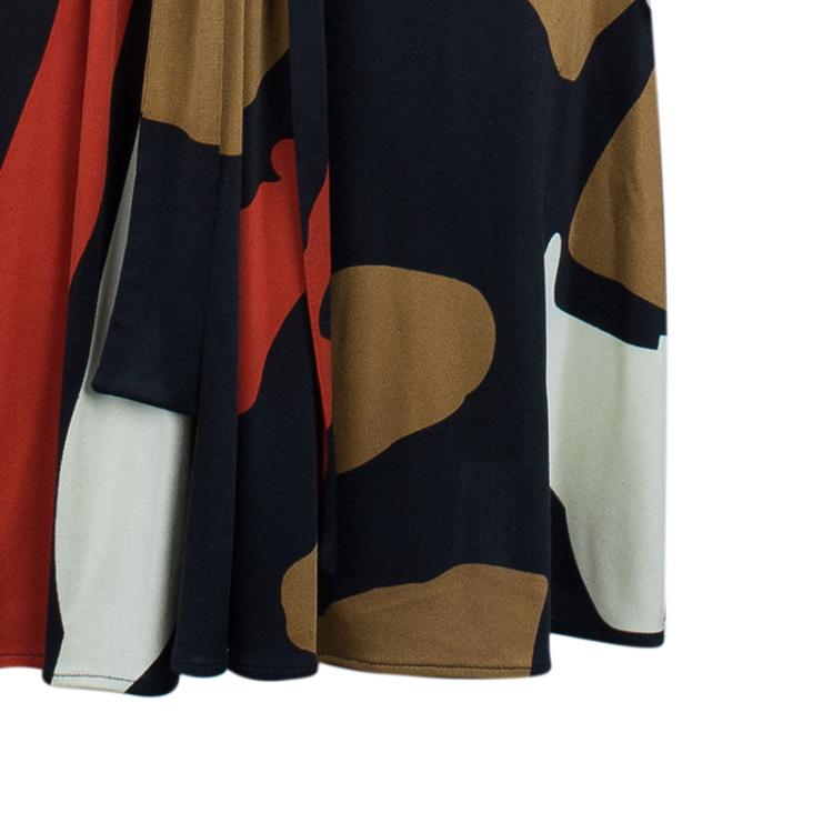 Pre Owned Issa Multicolor Abstract Silk Jersey Maxi Dress M