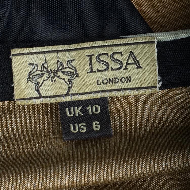 Pre Owned Issa Multicolor Abstract Silk Jersey Maxi Dress M