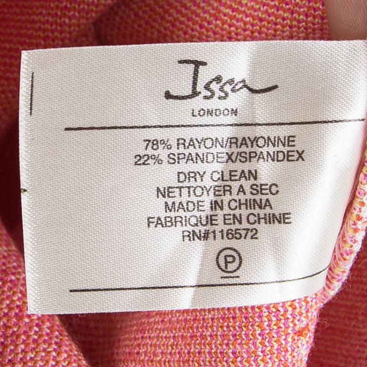 Pre Owned Issa Multicolor Pattern Knit Sleeveless Flared Dress XS
