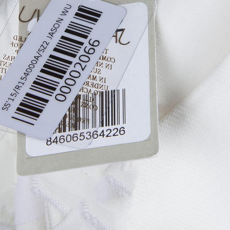 Pre Owned Jason Wu White Cotton Straight Fit Trousers S